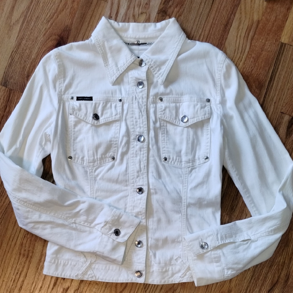 Dolce & Gabbana White Jean Jacket